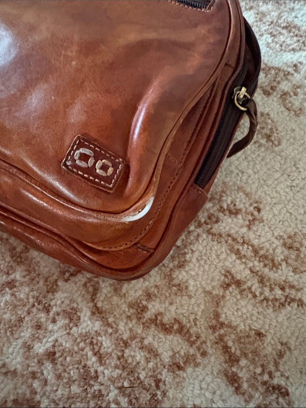 Bed Stu Dominique backpack leather purse . Small damage at lower corner. - Picture 7 of 9